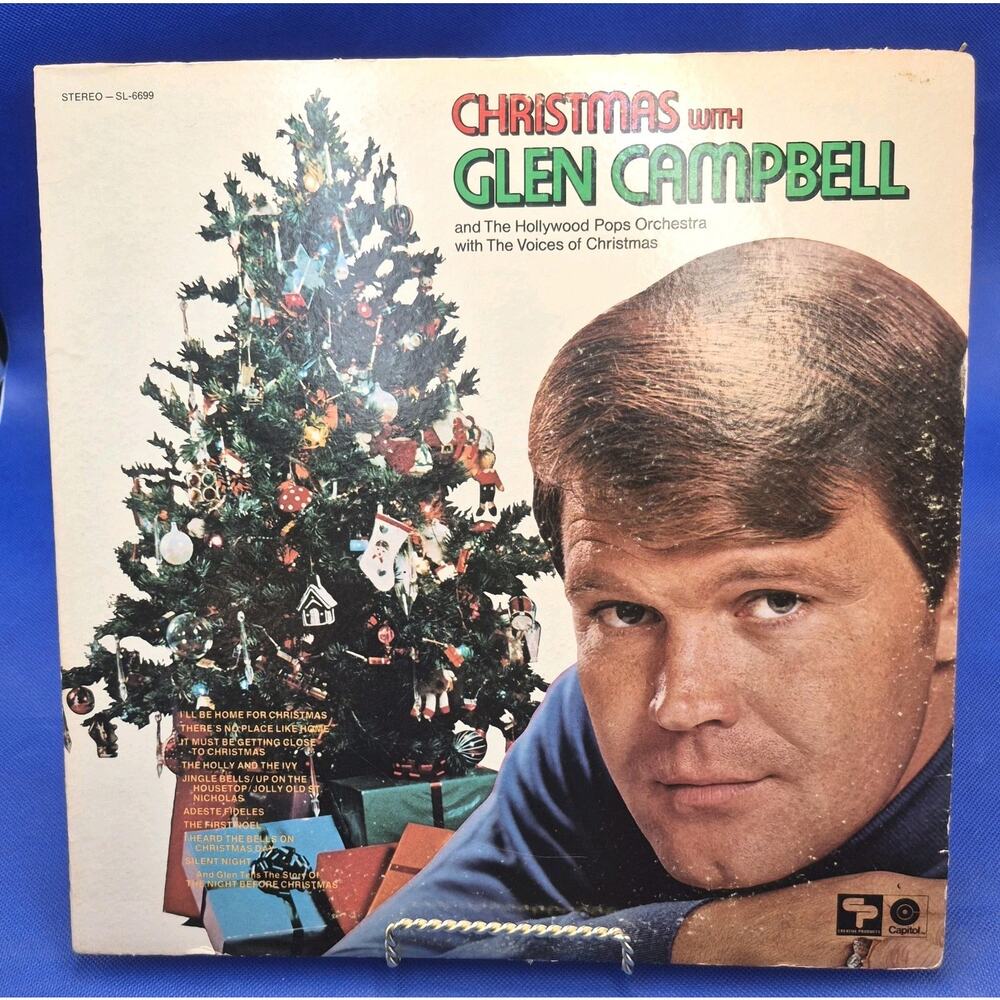Christmas with Glen Campbell and The Hollywood Pops Orchestra LP 33 RPM 1971
